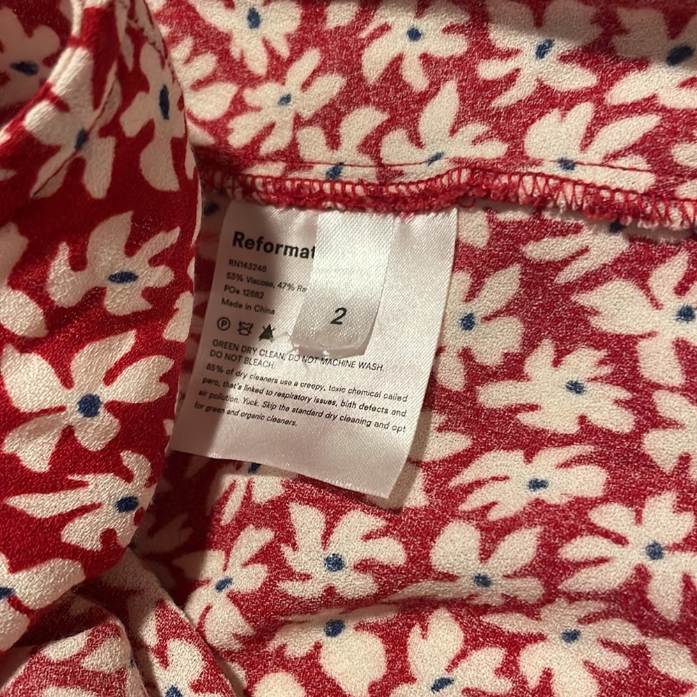 Reformation Red Floral Zoe Skirt - Picture 8 of 10